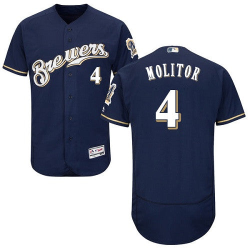Paul Molitor Milwaukee Brewers navy jersey