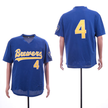 Paul Molitor Milwaukee Brewers royal Throwback jersey