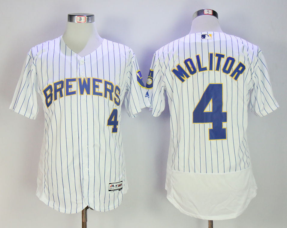 Paul Molitor Milwaukee Brewers white jersey