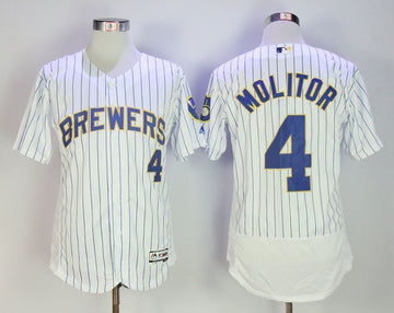 Paul Molitor Milwaukee Brewers white jersey