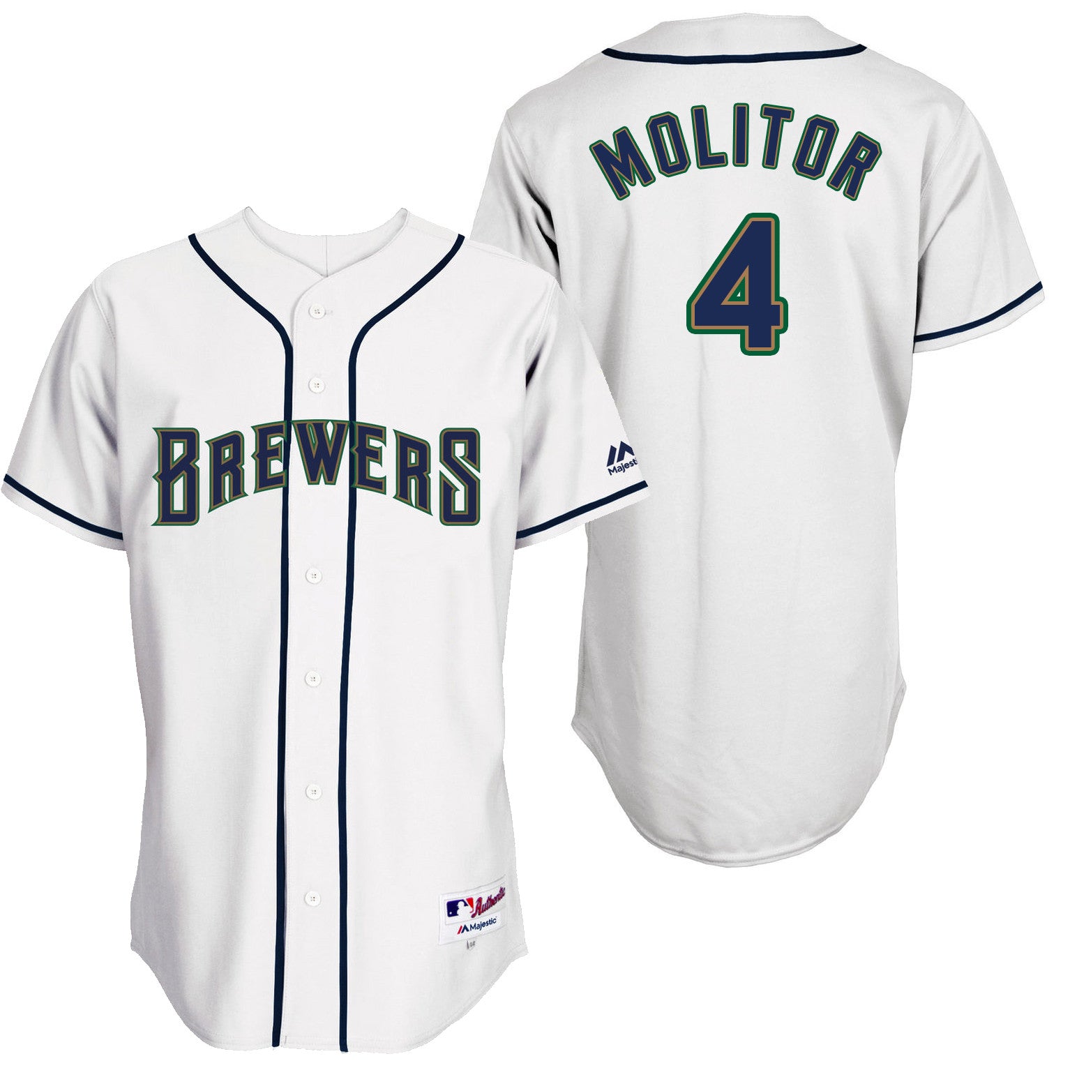 Paul Molitor Milwaukee Brewers white Throwback jersey