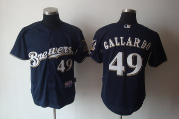 Gallardo Milwaukee Brewers blue jersey