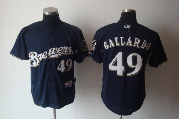 Gallardo Milwaukee Brewers blue jersey