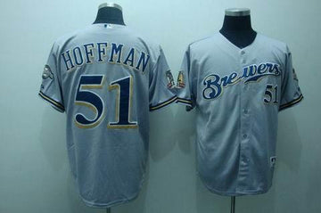 Hoffman Milwaukee Brewers grey jersey