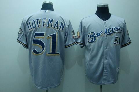 Hoffman Milwaukee Brewers grey jersey