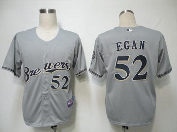 Egan Milwaukee Brewers grey jersey