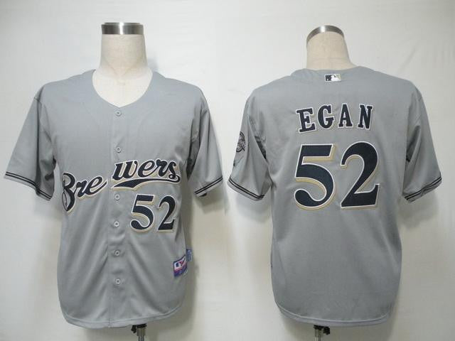 Egan Milwaukee Brewers grey jersey
