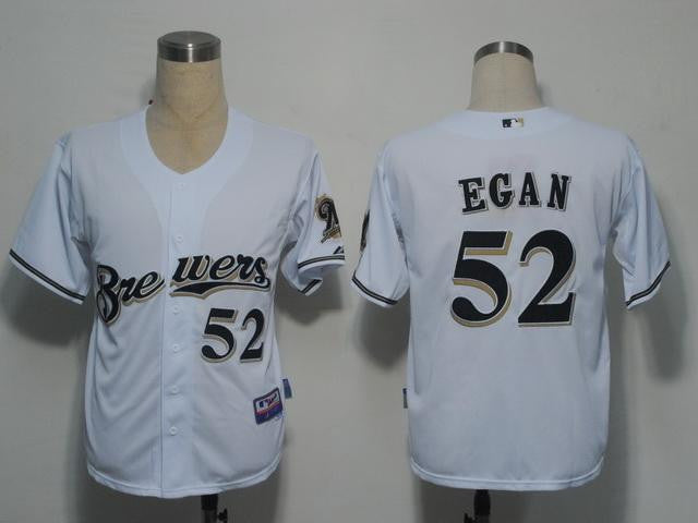 Egan Milwaukee Brewers white jersey