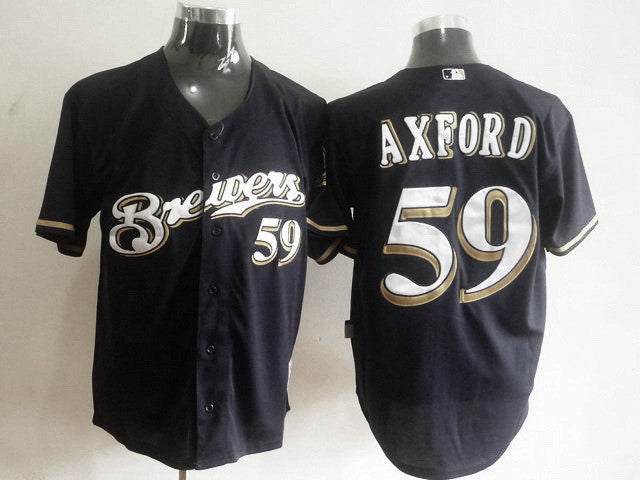 Axford Milwaukee Brewers black jersey