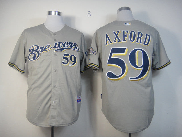 Axford Milwaukee Brewers grey jersey