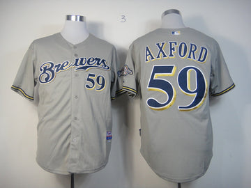 Axford Milwaukee Brewers grey jersey