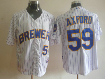 Axford White Milwaukee Brewers blue jersey