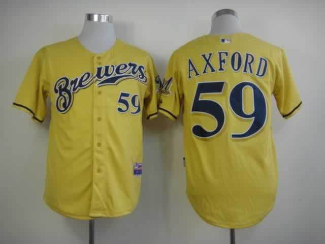 Axford Milwaukee Brewers yellow jersey