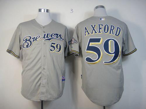 John Axford Milwaukee Brewers grey jersey