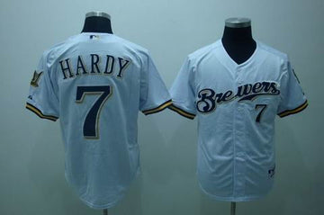 Hardy Milwaukee Brewers white jersey