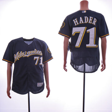 Josh Hader Milwaukee Brewers navy jersey