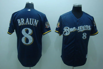 Braun Milwaukee Brewers blue jersey