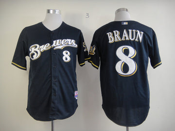 Braun Milwaukee Brewers blue jersey