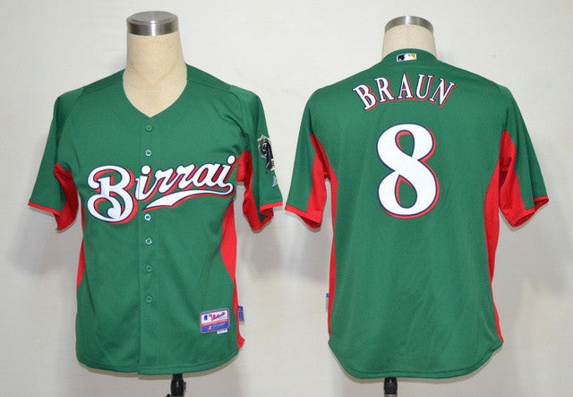 Braun Milwaukee Brewers green jersey