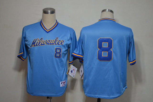 Braun Milwaukee Brewers blue jersey