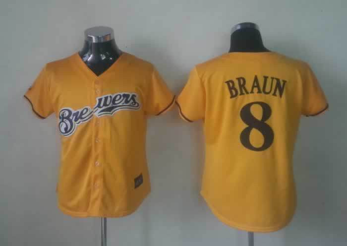 Braun Milwaukee Brewers yellow jersey