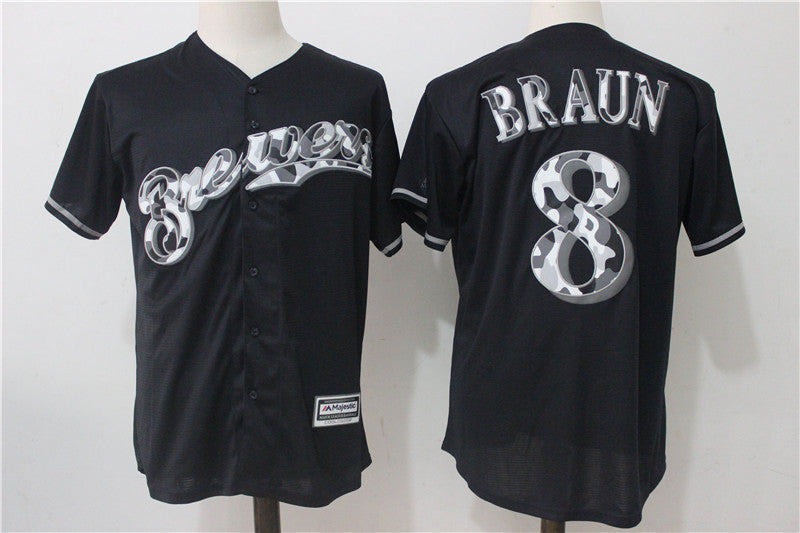 Ryan Braun Milwaukee Brewers black jersey
