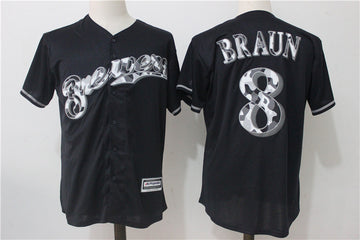 Ryan Braun Milwaukee Brewers black jersey