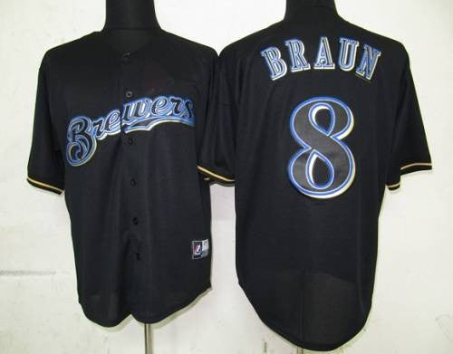 Ryan Braun Milwaukee Brewers black Fashion jersey