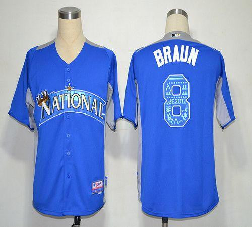 Ryan Braun Milwaukee Brewers blue All-Star jersey