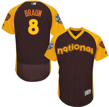 Ryan Braun Milwaukee Brewers brown All-Star jersey