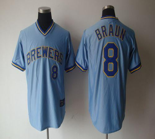 Ryan Braun Milwaukee Brewers blue Cooperstown jersey