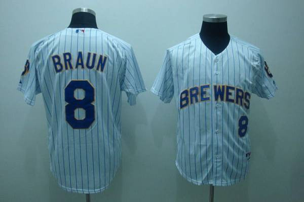 Ryan Braun Milwaukee Brewers white jersey