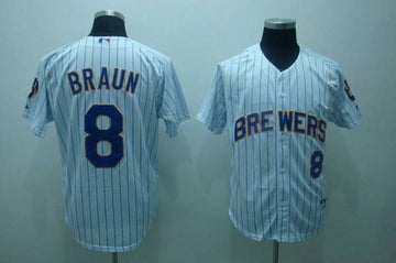 Ryan Braun Milwaukee Brewers white jersey