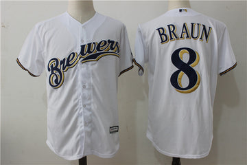 Ryan Braun Milwaukee Brewers white jersey