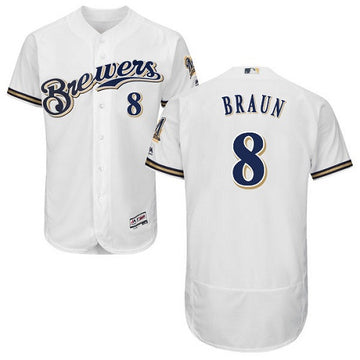 Ryan Braun Milwaukee Brewers white jersey