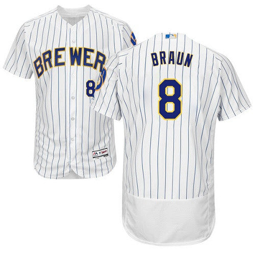 Ryan Braun Milwaukee Brewers white jersey