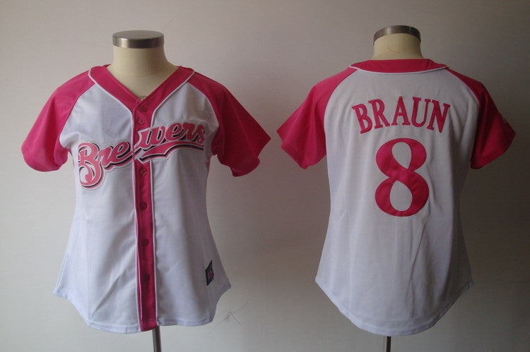 Ryan Braun Milwaukee Brewers white Fashion jersey