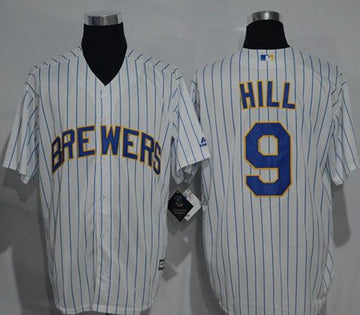 Aaron Hill Milwaukee Brewers white jersey