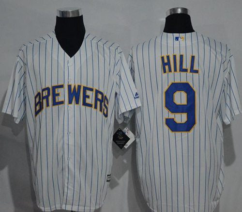 Aaron Hill Milwaukee Brewers white jersey