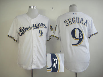 Segura Milwaukee Brewers white jersey
