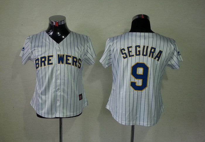 Segura Milwaukee Brewers white jersey