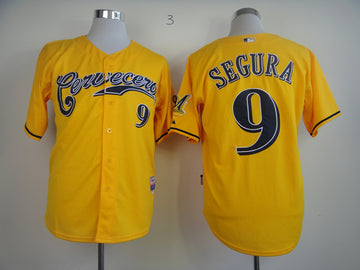 Segura Milwaukee Brewers yellow jersey