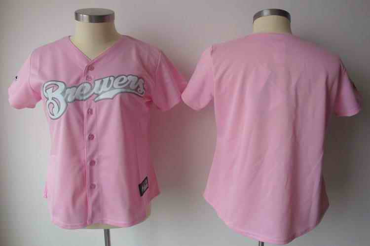 Custom Milwaukee Brewers pink jersey