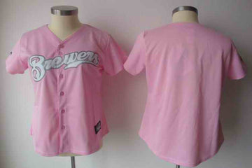 Custom Milwaukee Brewers pink jersey