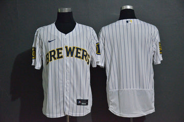 Custom Milwaukee Brewers white jersey