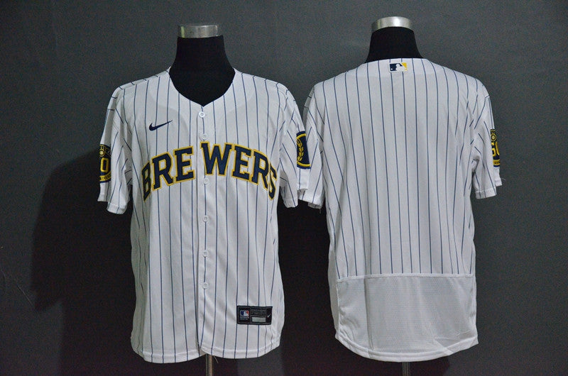 Custom Milwaukee Brewers white jersey