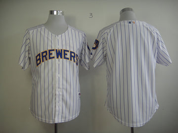 Blank White Milwaukee Brewers blue jersey