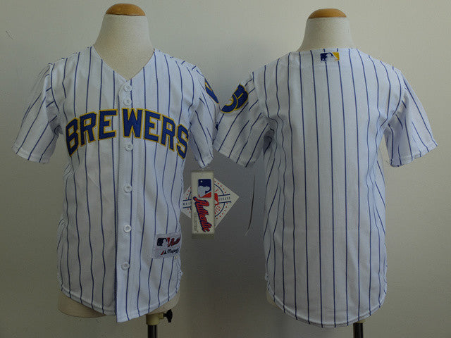 Blank White Milwaukee Brewers blue jersey