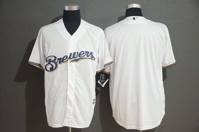 Custom Milwaukee Brewers white jersey