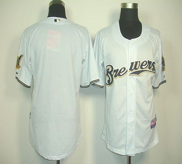 Custom Milwaukee Brewers white jersey
